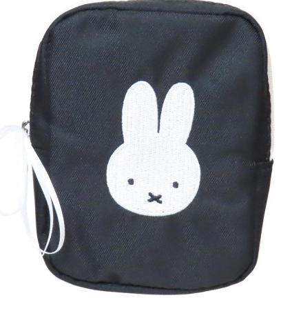 Miffy｜Chidori &amp; Monotone Vertical Cosmetic Pouch｜ 95×125×30mm approx.