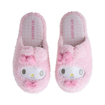 Sanrio三丽鸥｜ Face-Shaped Slippers 可爱角色软乎乎毛绒拖鞋/家居鞋｜约28.3 x 26.4 x 10.6cm