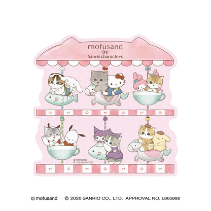 Mofusand｜Sanrio Characters Travel Sticker｜H85 x W106mm approx.