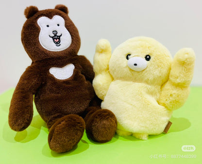 Nagano自嘲熊｜Characters Strong Nakama Fluffy Plush强壮肌肉迷你毛茸茸玩偶摆件/公仔/内有骨架和沙袋可摆造型｜約H150×W130×D70mm