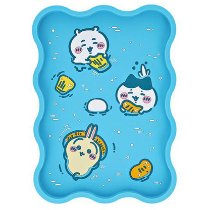 Chiikawa｜River Comic Scene Cider Fruit Punch Rubber Accessory Tray｜178×112×15mm approx.