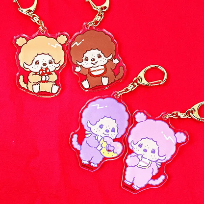 Monchhichi｜Acrylic Keychain/Keyring｜6cm x 4.2cm approx.