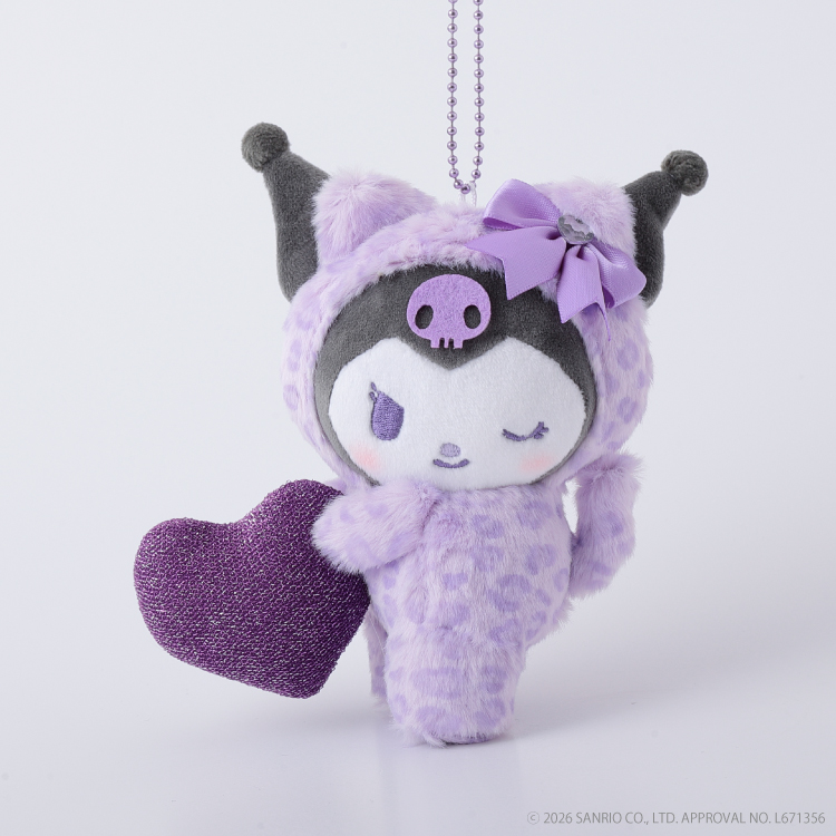 Sanrio｜leopard print heart hugging Mascot Holder /Plush Keychain｜H13cm approx.