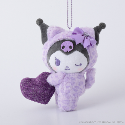 Sanrio｜leopard print heart hugging Mascot Holder /Plush Keychain｜H13cm approx.