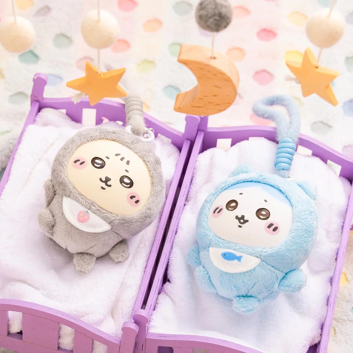 chiikawa｜Baby Kiramekko Mascot Holder /Plush Keychain｜94×89×68mm approx. approx.