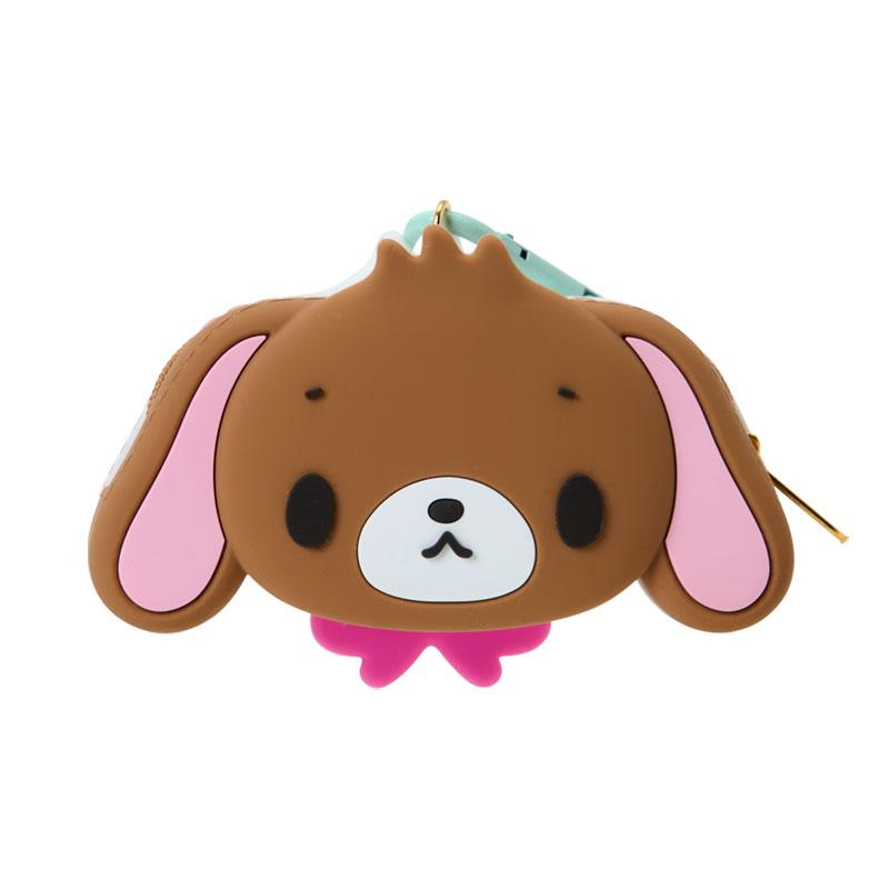 Sanrio｜Sugarbunnies Happy Birthday Biscuit Face-Shaped Silicone Mini Pouch｜11 x 4 x 7.5cm approx.