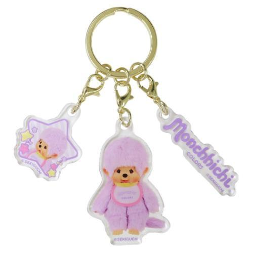 Monchhichi｜Acrylic Keychain 3 Charm｜33×52×3mm approx.