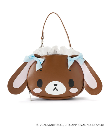 Sanrio｜GRL Collaboration Head Dress SugarBunnies Face Mini Makeup Pouch｜11.5 x 15.5 x 4.5cm approx.