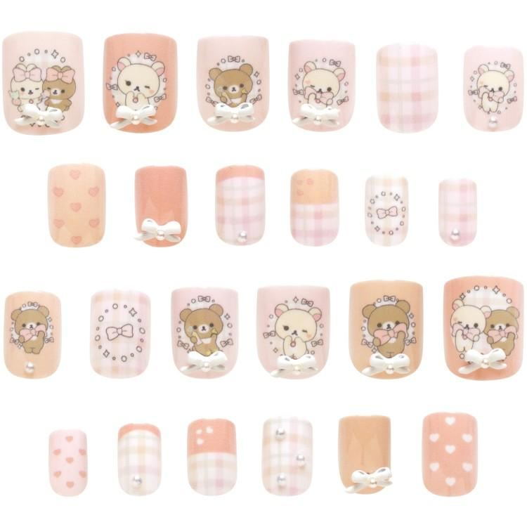 Rilakkuma｜ Theme Character Mix Cosmetic Item Nail Tips｜H135×W65×D20mm approx.
