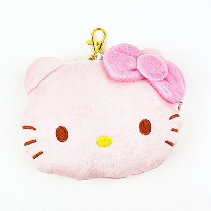 Sanrio｜Sanrio｜Plush Big Face Telescopic Ticket Card Holder/Keychain｜11.2 x 13.3 x 4 cm approx.