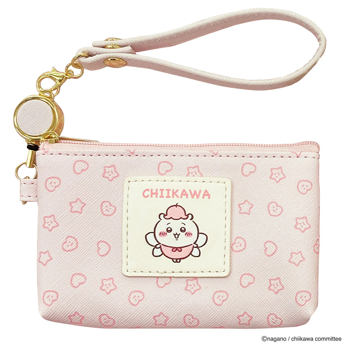 chiikawa｜Fairy Star Pass Case Card Holder &amp; Coin Case &amp; Reel｜80×122×10mm approx.