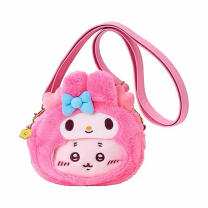 【limit 1】Sanrio｜Chiikawa X Sanrio Characters  Plush Shoulder Bag｜15 x 12.8 x 5cm approx.