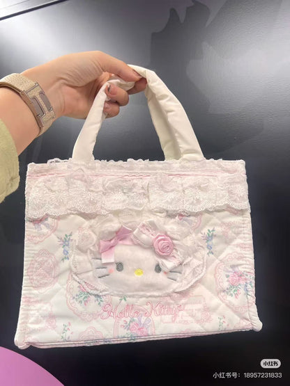 Sanrio｜White Frill Design 2 Way Tote Bag｜23×11×17.5cm approx.