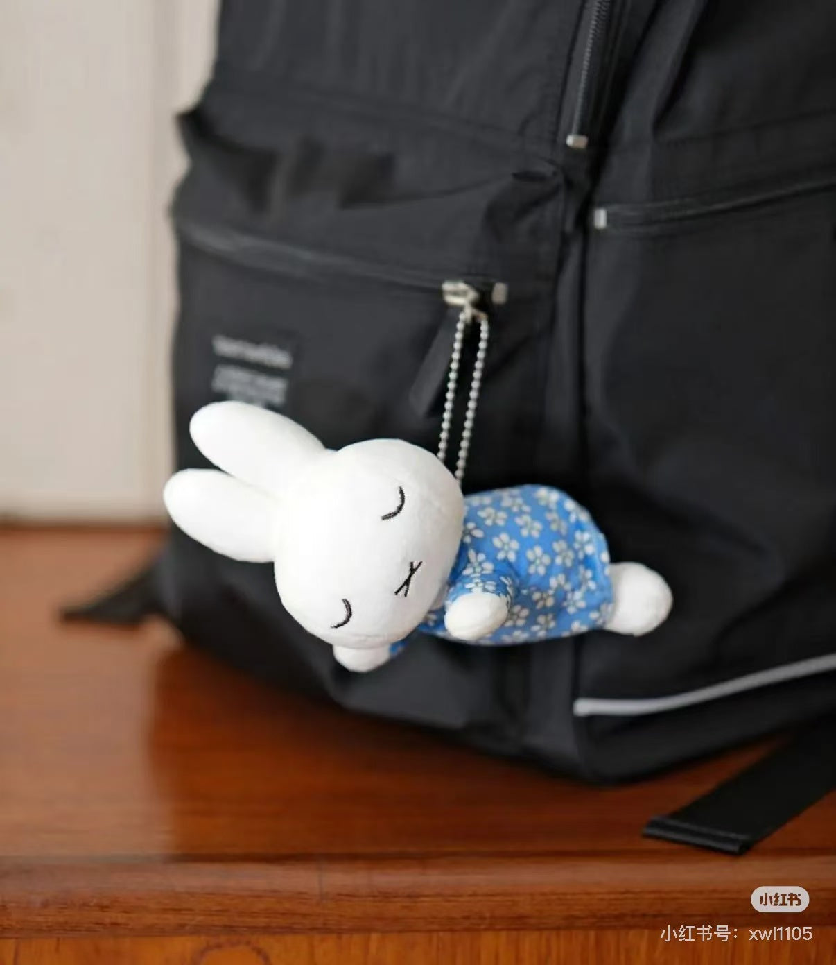 Miffy｜Blue Dress collection-Sleeping Friend Mascot Holder /Plush Keychain｜W150 x H80 x D110mm approx.