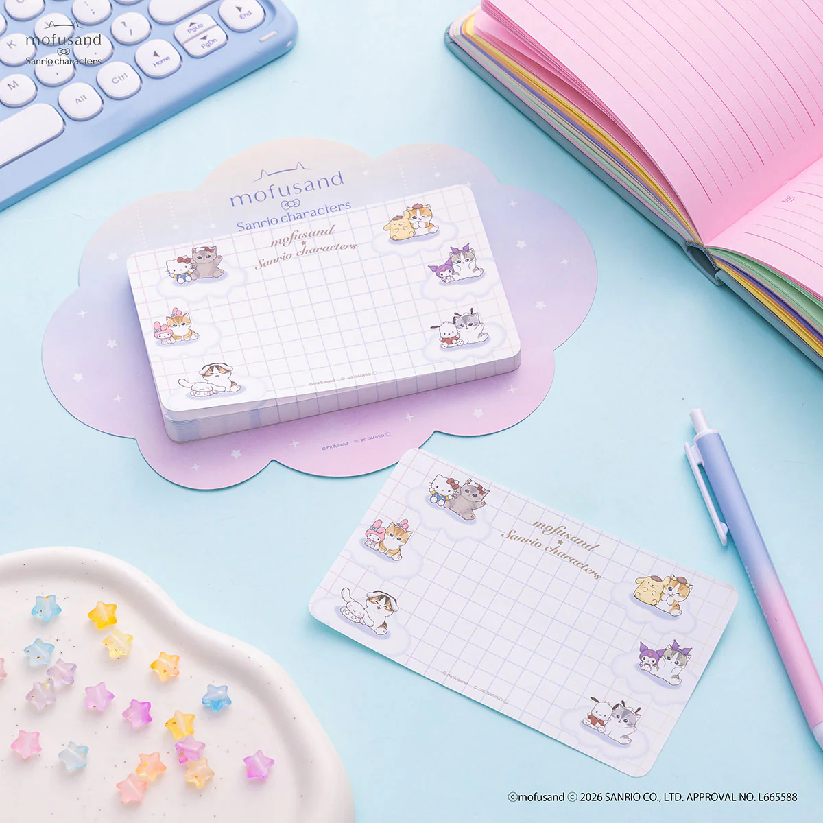 Mofusand｜Sanrio Characters Large Free Space Memo Pad｜100 sheets