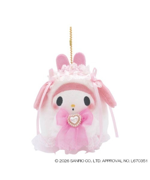 Sanrio｜Lolita Ghost Mascot Holder /Plush Keychain｜W7 x H11cm approx