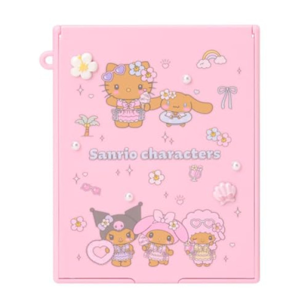 Sanrio｜Sparkling Summer Pool Tan Sunburned Mirror｜12.5 × 0.7 × 16.3cm approx.