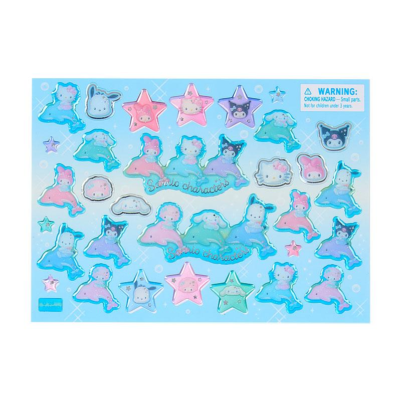 Sanrio｜Shiny Dolphin Characters Aurora Crystal Stickers｜20×0.2×17cm approx.