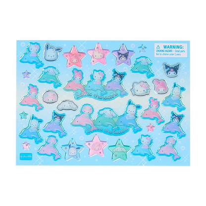 Sanrio｜Shiny Dolphin Characters Aurora Crystal Stickers｜20×0.2×17cm approx.