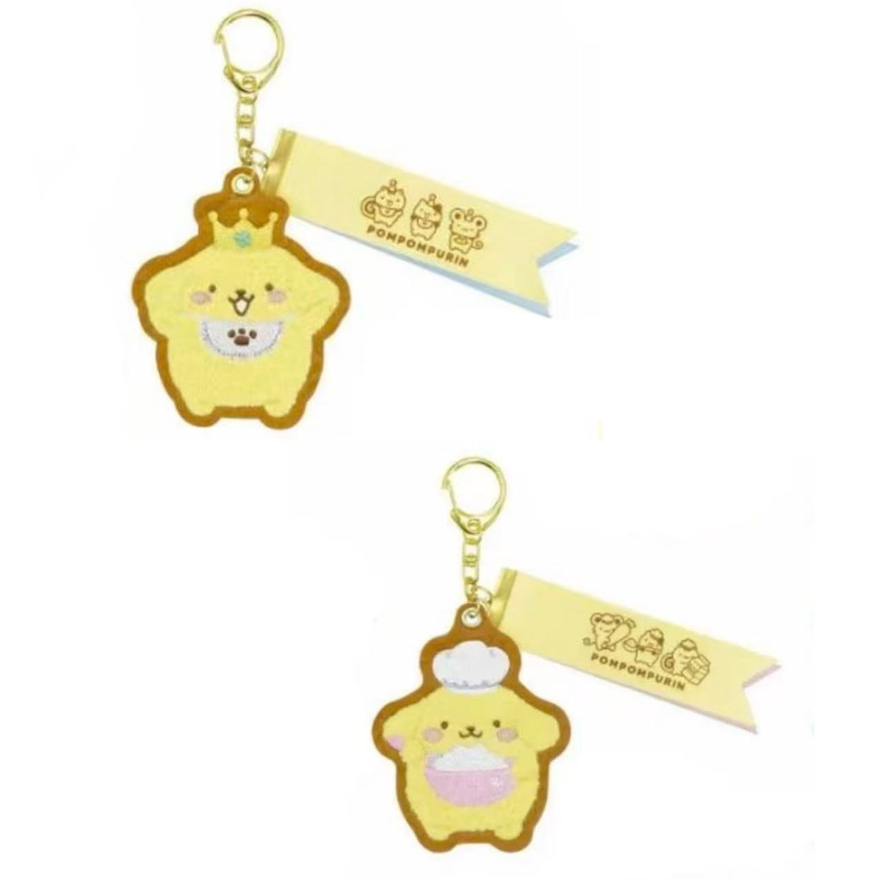 Sanrio｜Pompompurin 30th Anniversary POP UP Sweets Party Chenille Embroidery Felt Keychain