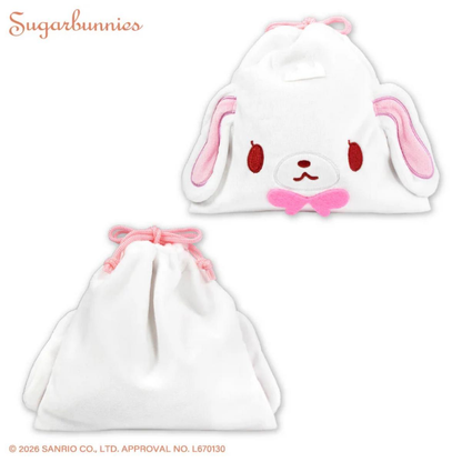Sanrio｜Sugarbunnies Fluffy Drawstring Bag｜20cm x 19.5cm approx.