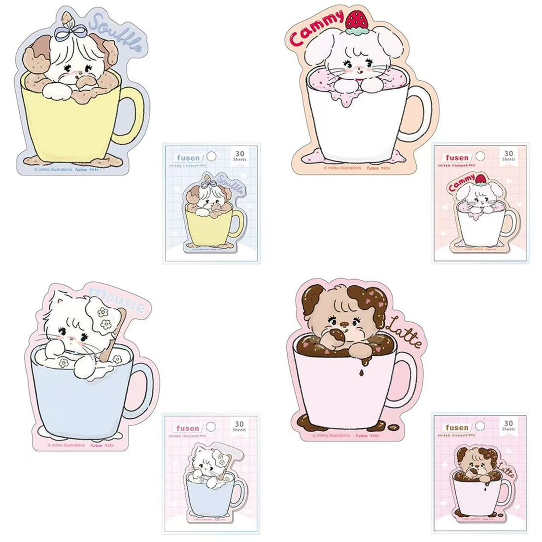 mikko illustrations｜Funbox Die-cut sticky notes｜30 Sheets