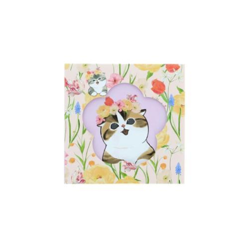 Mofusand｜Hibiya Kadan Windowed Square Memo Pad Bloom｜80 sheets