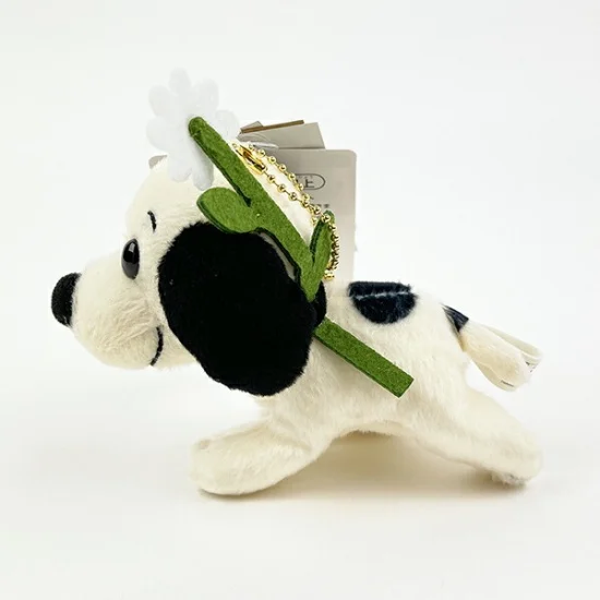 Snoopy｜Peanuts First Snoopy Keychain Mascot Plush Toy75周年限定头顶花花史努比毛绒玩偶挂件/包挂｜12cm×7cm×4cm approx.