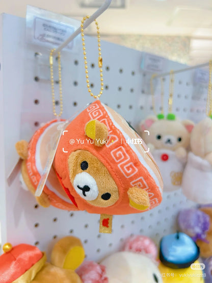 Rilakkuma轻松熊｜中华料理唐装系列可爱角色毛绒玩偶挂件/包挂｜約高さ60×幅105×奥行105mm