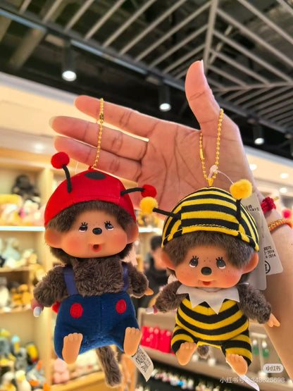 Monchhichi｜ Kao Deka  Mascot Holder /Plush Keychain｜H11 x W8 x D6cm approx.