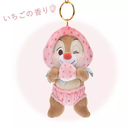 Disney｜Mascot Holder /Plush Keychain Strawberry Collection with Strawberry Scent｜ H14×W18×D18cm approx.