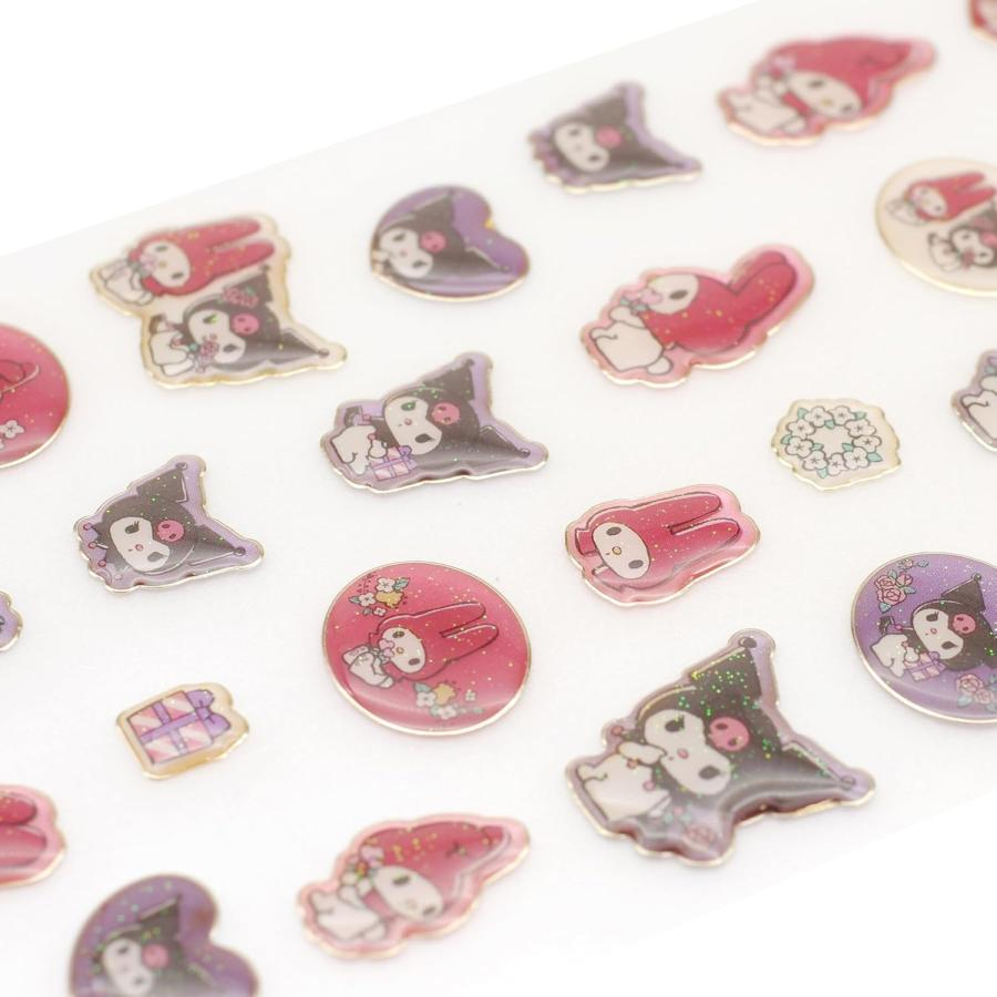 Sanrio｜Kirafuchi Resin Stickers Rody x Sanrio Characters Mix｜19.5cm x 9cm approx.