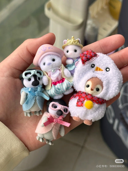 【limit 1】SylvanianFamilies｜Calico Critters Baby Deer Snowman Keychain