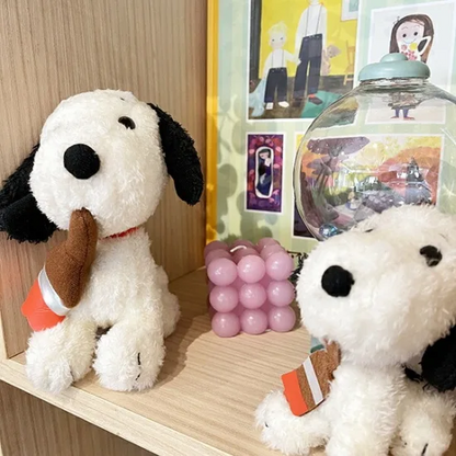 Snoopy史努比｜PEANUTS 75th Celebration75周年限定咬毛刷毛绒玩偶/公仔｜约H17×W10×D15cm