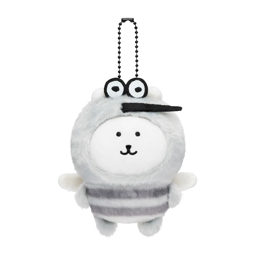 Nagano嘲讽熊｜Market Petit Mini Mascot嘲讽熊灰色蚊子毛茸茸挂件/包挂｜约H125 x W100 x D50mm
