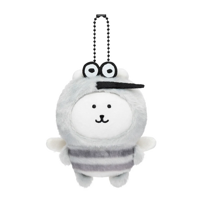 Nagano嘲讽熊｜Market Petit Mini Mascot嘲讽熊灰色蚊子毛茸茸挂件/包挂｜约H125 x W100 x D50mm
