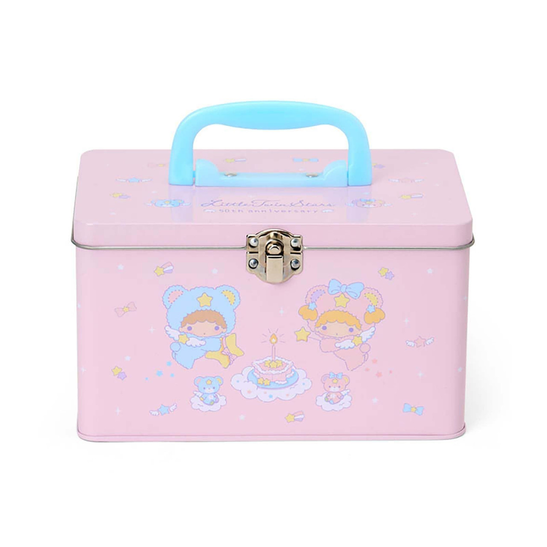 Sanrio｜Starry Sky Angel 50th Anniversary Little Twin Stars Tin Can Storage Box｜19×11×11cm approx.