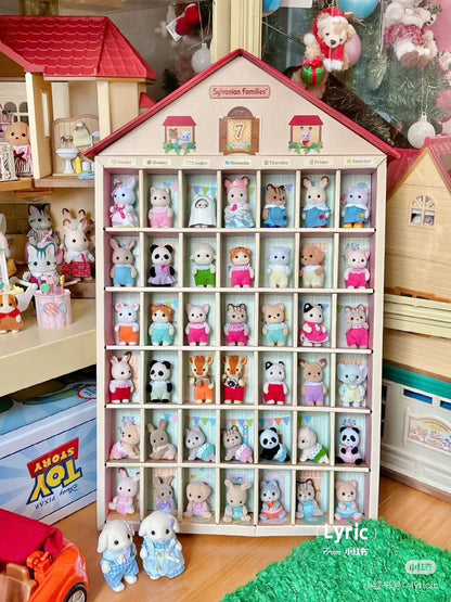 SylvanianFamilies｜Calico Critters Baby Calendar Display Shelf Rack and White Rabbit Doll