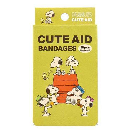 Snoopy｜Peanuts Boxed Adhesive Bandage｜18 pieces