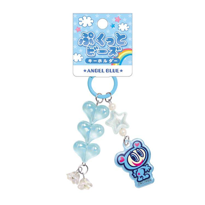 Angel Blue｜Heart Glossy Narumiya Characters Puffy Bead Keychain｜140×45×15mm approx.