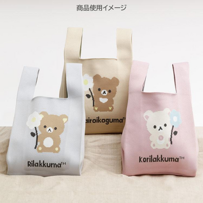 Rilakkuma｜Basic Rilakkuma Flower Jacquard Woven Mini Tote Bag｜360×200mm approx.