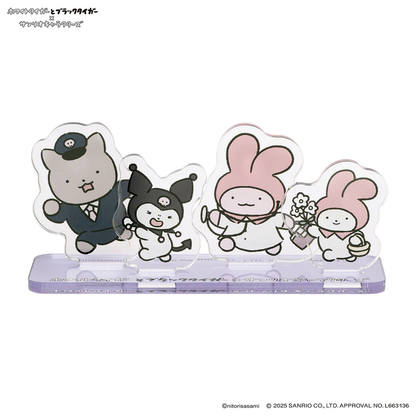 Sanrio｜White Tiger and Black Tiger Prawn Character Layered Acrylic Stand｜H43 x W90 x D30mm approx.
