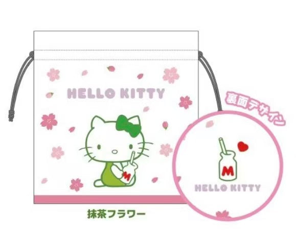 Sanrio｜Matcha Hello Kitty POP-UP STORE Drawstring Bag