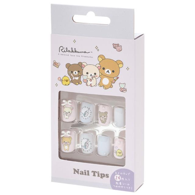 Rilakkuma｜ Theme Character Mix Cosmetic Item Nail Tips｜H135×W65×D20mm approx.
