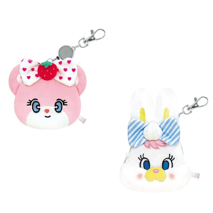 MOMOREI｜Die-Cut Face Pass Case Card Holder with Reel Pouch｜H190 x W160 x D60mm approx.