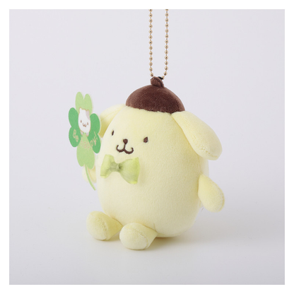 Sanrio｜Pompompurin Clover Mascot Holder /Plush Keychain｜H100mm approx.