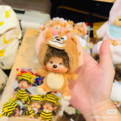Monchhichi｜Tom &amp; Jerry x Monchhichi  Big Face Mascot Holder /Plush Keychain｜H13 x W10.5 x D7cm approx.