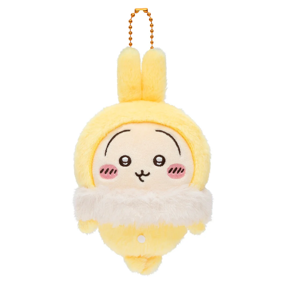 Chiikawa 吉伊卡哇｜Hossa Fussa pajamasMascot毛茸茸冬日睡衣可爱角色毛绒玩偶挂件/包挂｜约H115×W90×D45mm