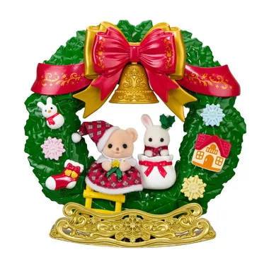 SylvanianFamilies｜Rocking Christmas Wreath Bear Rabbit Baby