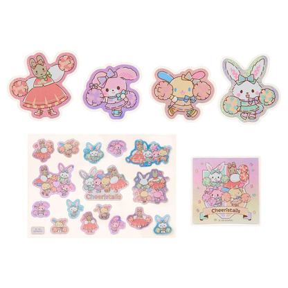 Sanrio｜Cheerleaders cheering everyone on! Cheerleaders Tales Glitter Hologram Sticker Set｜21 pieces